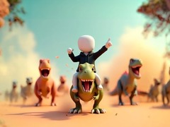 Spill Stickman: Dinosaur Arena online