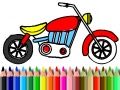 Spill Tilbake til Skolen: Motorsykkel Farging online