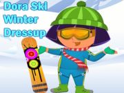 Spill Dora Ski: Vinterklær online Spill Dora Ski: Vinterklær online