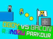 Spill Obby vs Bacon Regnbue Parkour online