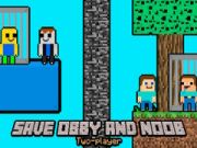 Spill Redde Obby og Noob To Spillere online