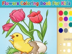 Spill Blomster malebok for barn online