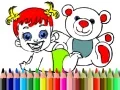 Spill Tilbake til skole: Babydukke Fargelegging online Spill Tilbake til skole: Babydukke Fargelegging online