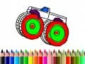 Spill Tilbake til skolen: Fargelegge monstertrucker online