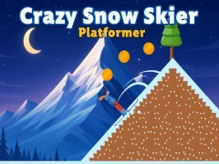 Spill Crazy Snow Skier: Plattformspiller online