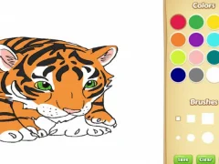 Spill Baby Tiger Coloring Book online