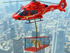 Spill Animal Helicopter Rescue Game online