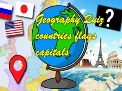 Spill Geografi Quiz land flagger hovedsteder online