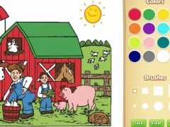 Spill Gårdsfargeleggingsbok for barn online