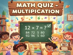 Spill Math Quiz — Multiplikasjon online