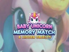 Spill Baby Unicorn Memory Match og skjulte objekter online