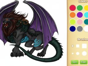 Spill Drage chimera coloring book online
