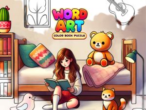 Spill Word Art: Color Book Puzzle online