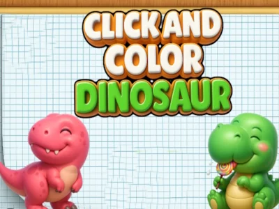 Spill Klikk og farger dinosaurer online