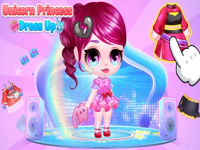 Spill Unicorn Princess Dress Up online