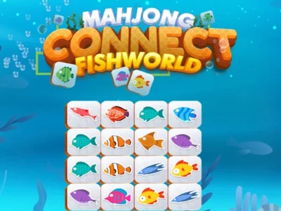 Spill Mahjong Connect Fish World online