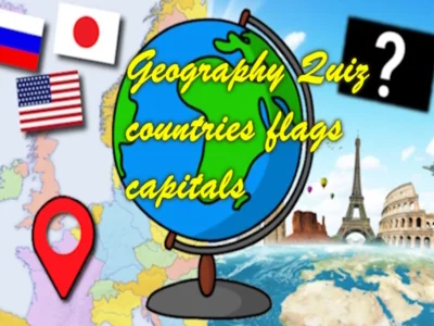 Spill Geografi Quiz land flagger hovedsteder online