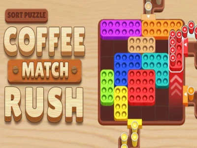 Spill Kaffekamp Rush: Sorter puslespill online