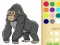 Spill Gorilla Coloring Book for Kids online
