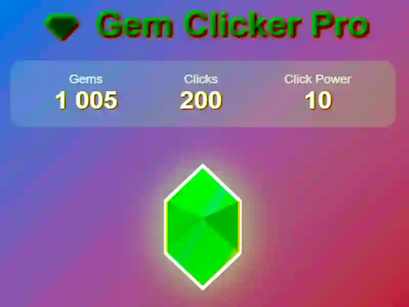 Spill GEM CLICKER Pro online Spill GEM CLICKER Pro online