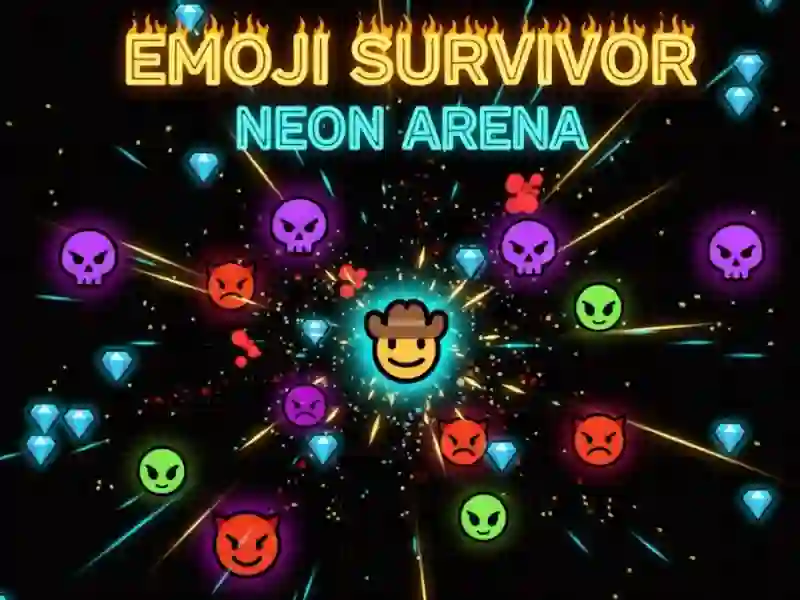 Spill Emoji Survivor — Neon Arena online