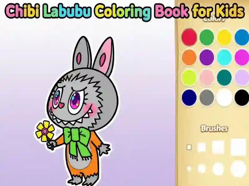 Spill Chibi Labubu Fargebok for barn online