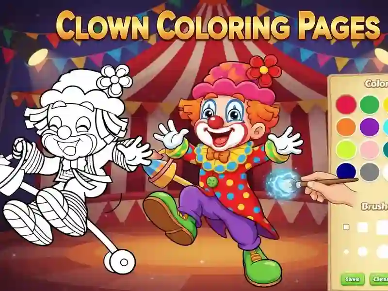 Spill Clown Coloring Pages online