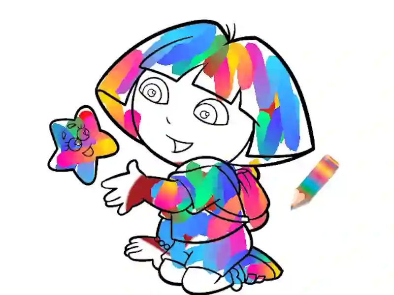 Spill Jungle Girl: Coloring Pages online