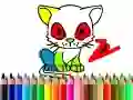 Spill Tilbake til skolen: Katt Fargelegging online Spill Tilbake til skolen: Katt Fargelegging online