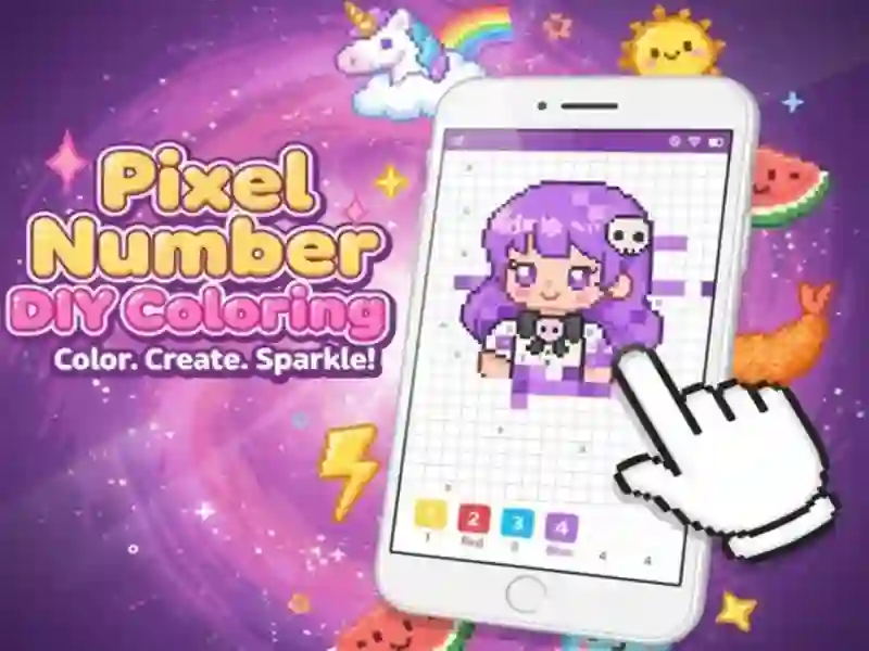 Spill Pixel Number DIY Coloring online