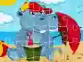 Spill Flodhest Puslespill online Spill Flodhest Puslespill online