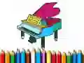 Spill Tilbake til skolen: Piano fargebok online Spill Tilbake til skolen: Piano fargebok online