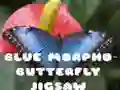Spill Blå Morpho Sommerfugl Puslespill online Spill Blå Morpho Sommerfugl Puslespill online