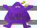 Spill Grimace mot gigantiske klovnesko online
