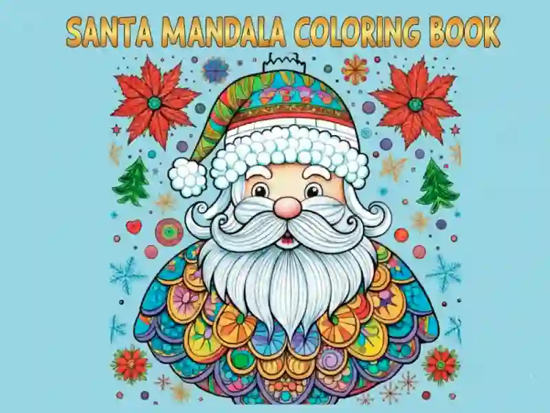 Spill Santa Mandala Coloring Pages online