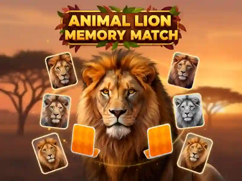 Spill Animal Lion Memory Match online