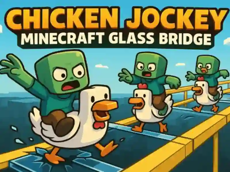 Spill Kyllingjockey: Minecraft Glass Bridge online