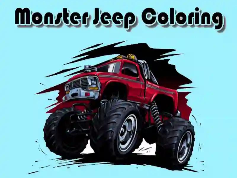 Spill Monster jeep coloring online