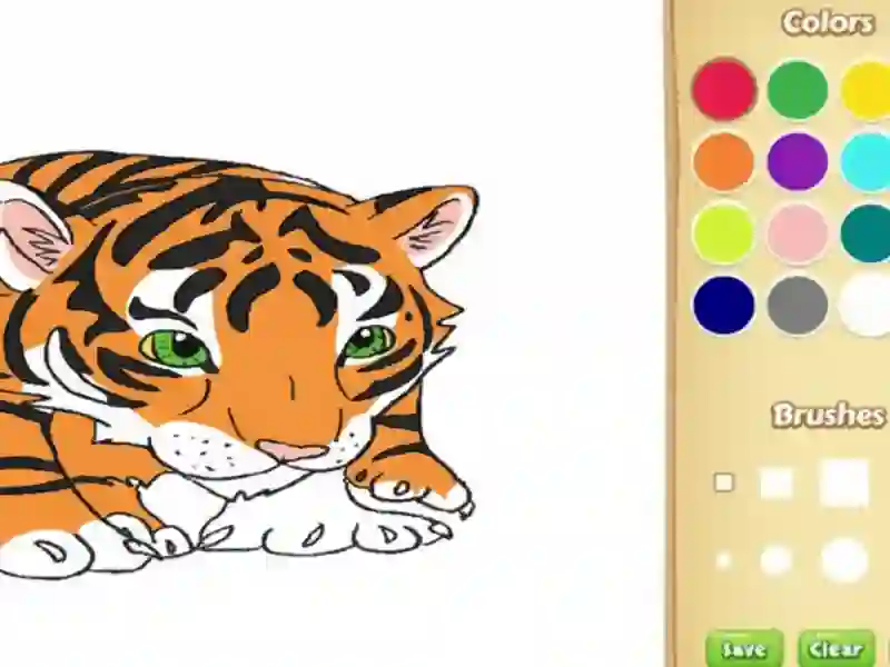 Spill Baby Tiger Coloring Book online