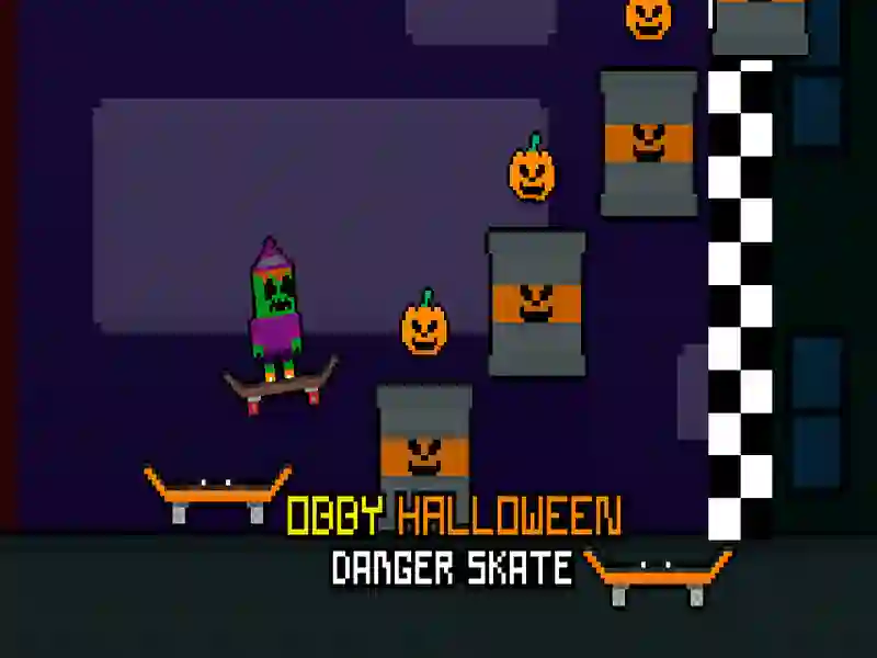 Spill Obby Halloween Danger Skate online