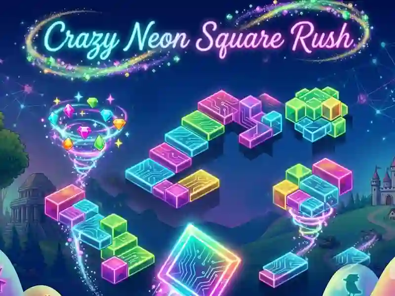 Spill Crazy Neon Square Rush online