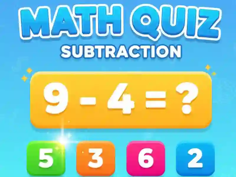 Spill Math Quiz — Subtraksjon online