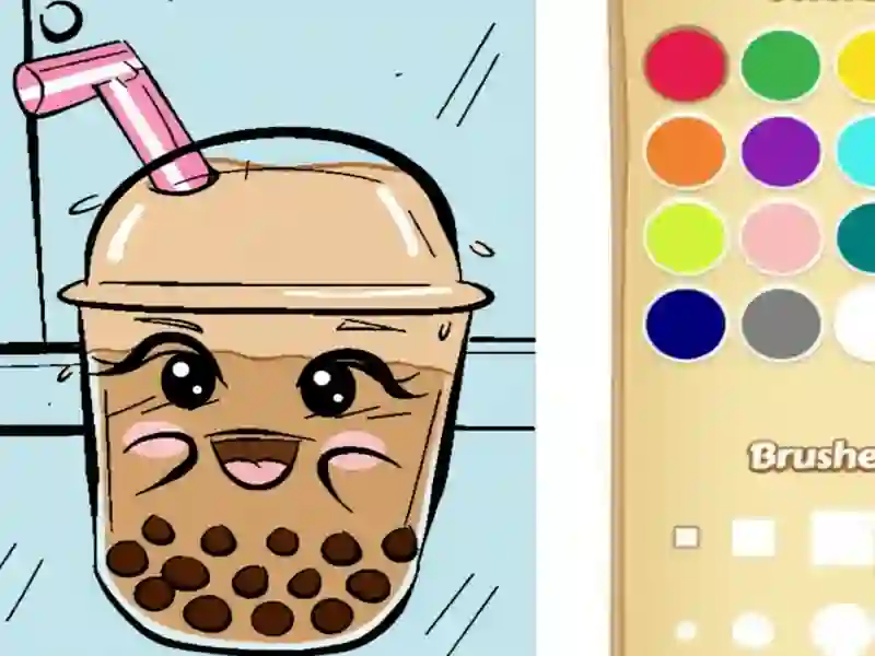 Spill Boba te coloring book for barn online