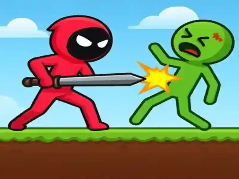Spill Red Stickman vs Monster School online