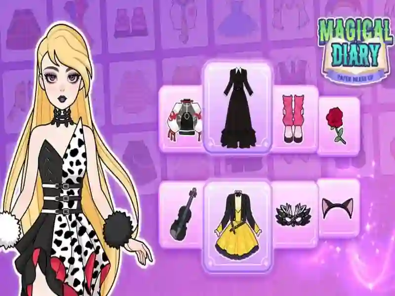 Spill Magical Diary: Paper Dress Up online