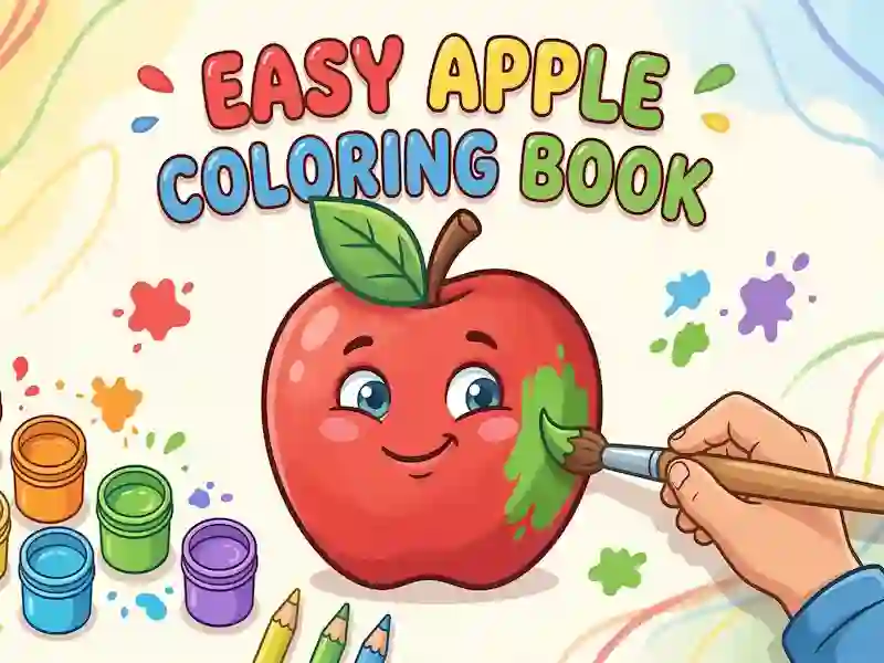 Spill Enkel Apple Coloring Book online