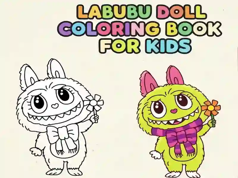 Spill Labubu Doll Fargebok for barn online