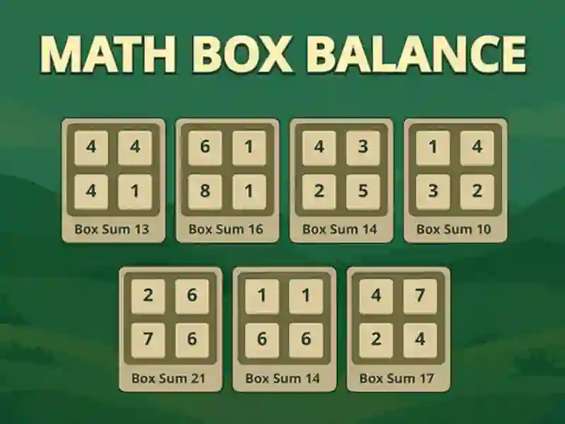 Spill Matematikkboksbalanse online Spill Matematikkboksbalanse online