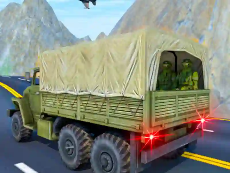 Spill Transport Hærens kjøretøy lastebilkjøring online Spill Transport Hærens kjøretøy lastebilkjøring online