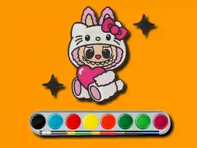 Spill Labubu Coloring Adventure online